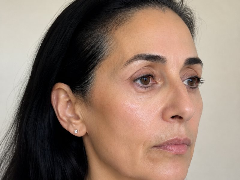 After &mdash; Sagging & deep folds &rarr; Lifted, firmer contour