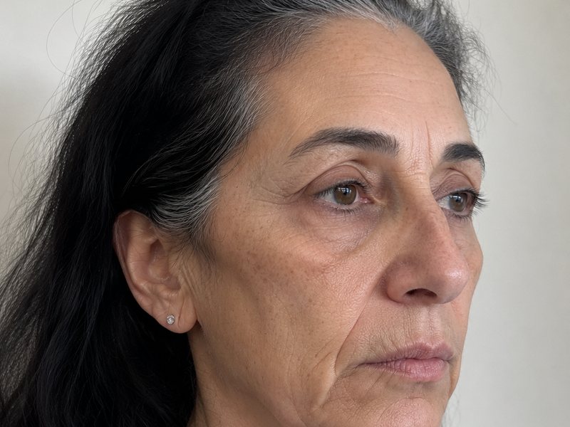 Before &mdash; Sagging & deep folds &rarr; Lifted, firmer contour