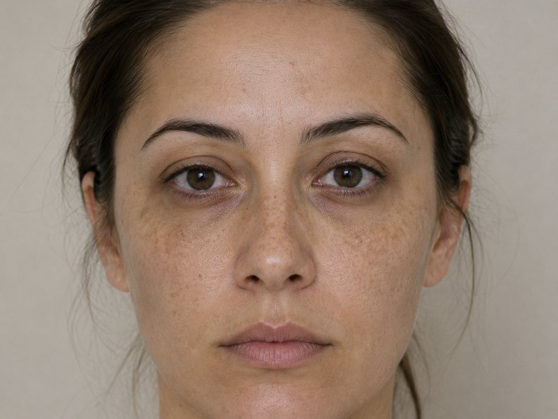 Before &mdash; Pigmentation & dullness &rarr; Brighter, even tone